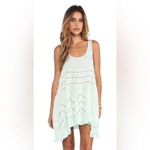 Free people voile lace ruffle slip dress by intimately free people mint S